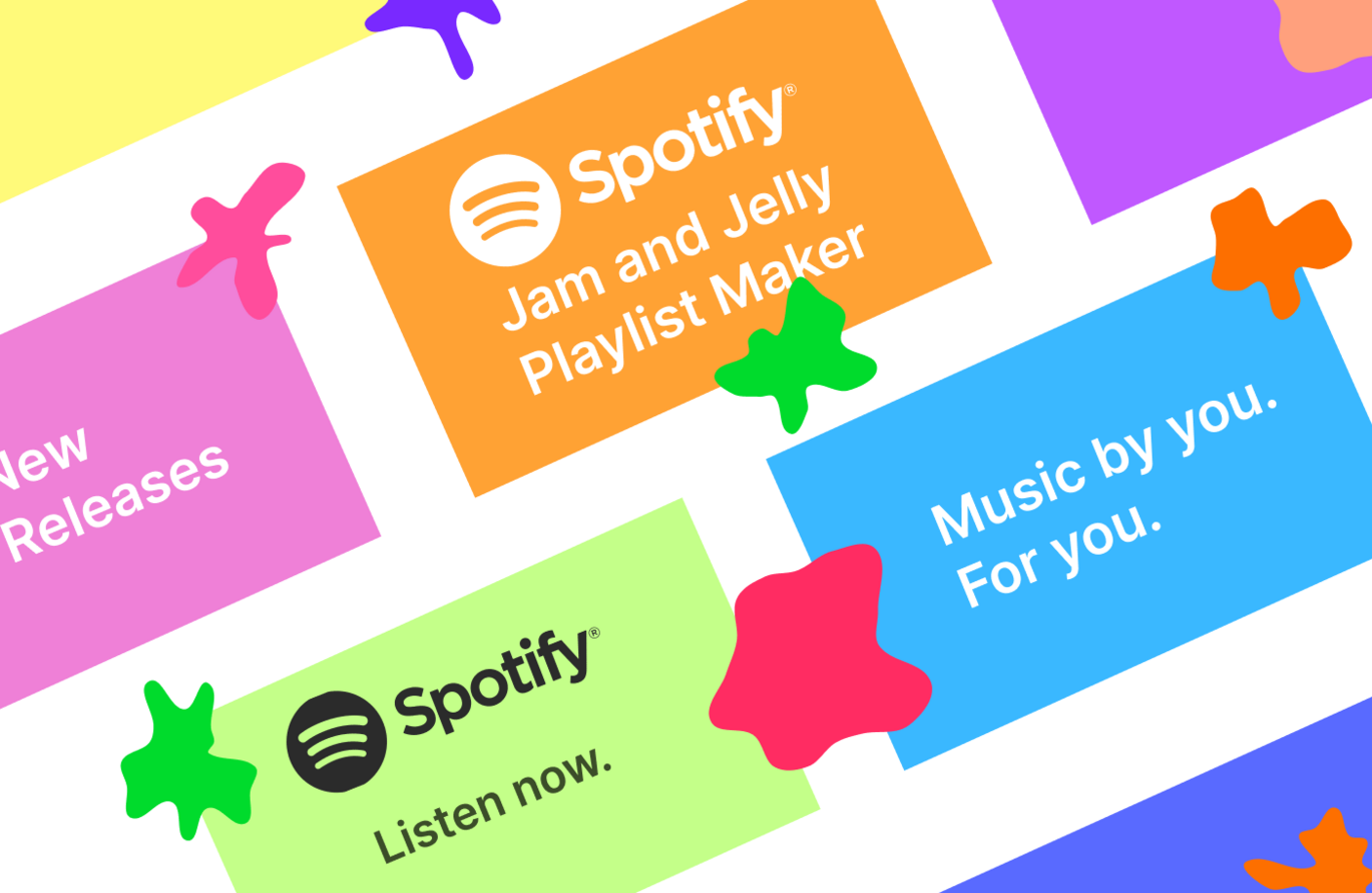 colorful blob graphic for Spotify project